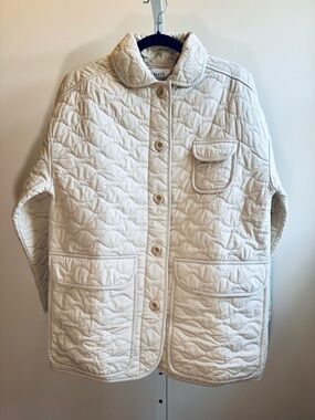 MATE the Label Organic Cotton Quilted Chore Jacket • XS • NWT • Natural